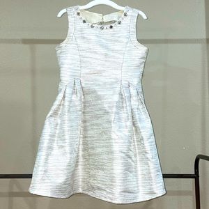 Vera Wang Cream and Silver Elegant Formal Dress